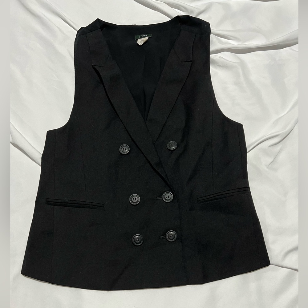 J. Crew Women’s Black Wool Vest Size 2